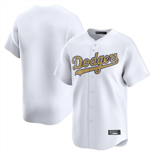 Los Angeles Dodgers Blank Player White Gold RONA Collection Limited Home Stitched Jerseys