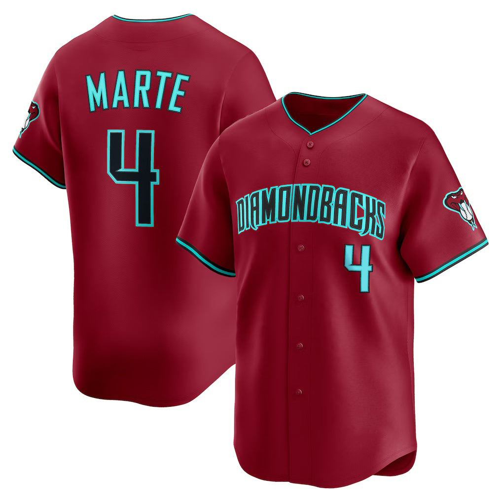 Arizona Diamondbacks #4 Ketel Marte Red RONA Alternate 2 Limited Player Jersey