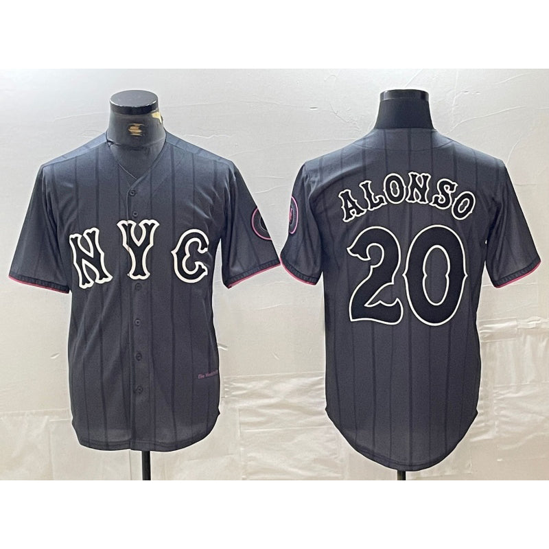 New York Mets #20 Pete Alonso Grey RONA 2024 City Connect Cool Base Stitched Jersey