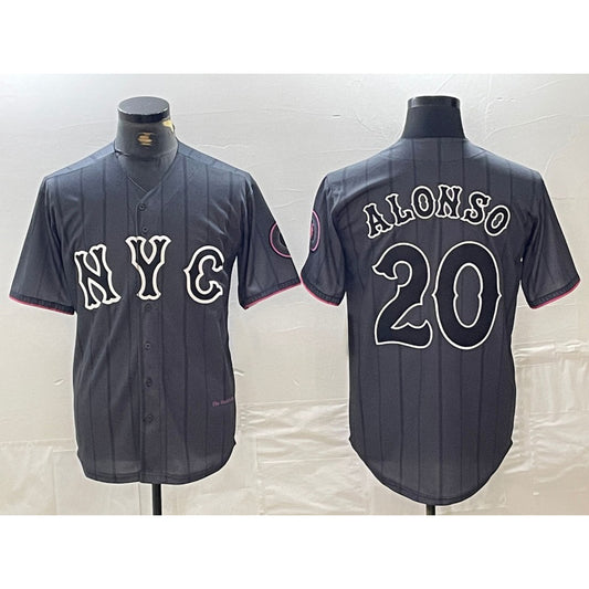 New York Mets #20 Pete Alonso Grey RONA 2024 City Connect Cool Base Stitched Jersey