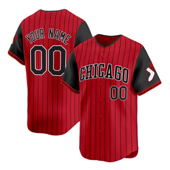 Custom Chicago White Sox Active Player Red Black RONA 2025 City Connect Limited Stitched Jersey