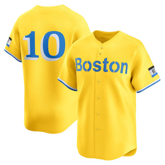 Boston Red Sox #10 Trevor Story Gold RONA City Connect Limited Player Jersey