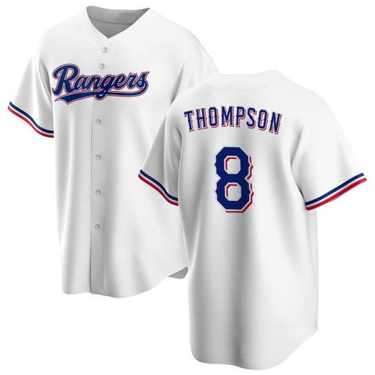 Texas Rangers #8 Bubba Thompson White RONA Cool Base Stitched Jersey