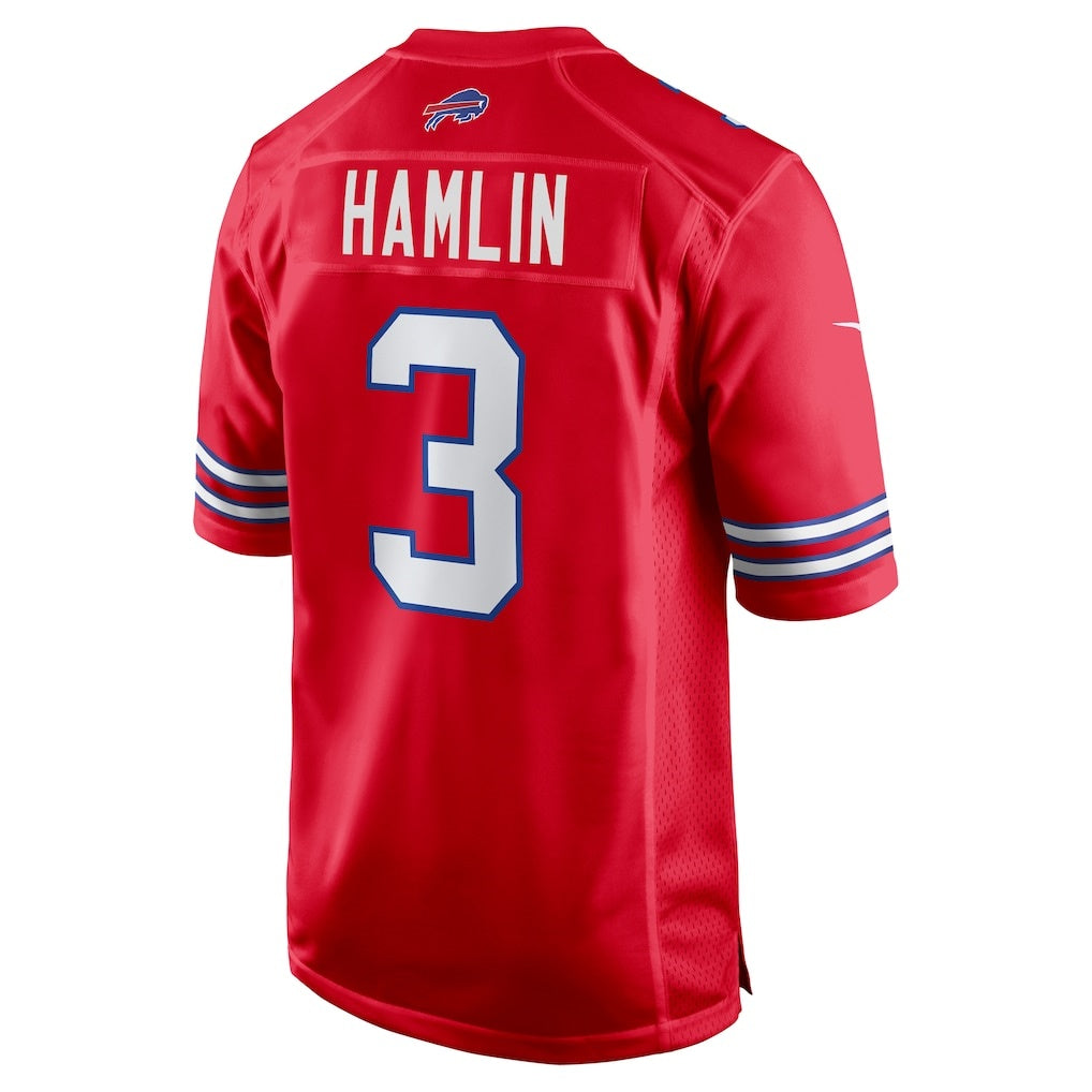 B.Bills #3 Damar Hamlin Red RONA Alternate Game Jersey