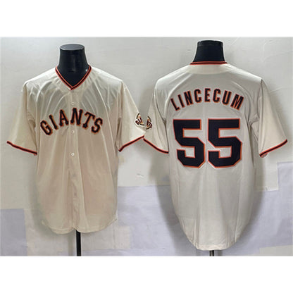 San Francisco Giants #55 Tim Lincecum Cream RONA 2024 Home Limited Stitched Jersey