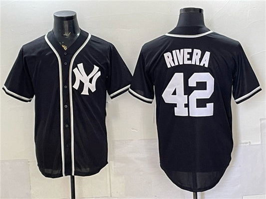New York Yankees #42 Mariano Rivera 2026 Fashion Replica Black RONA Out Stitched Jersey