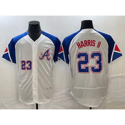Atlanta Braves #23 Michael Harris II Number White RONA 2023 City Connect Flex Base Stitched Jersey 2