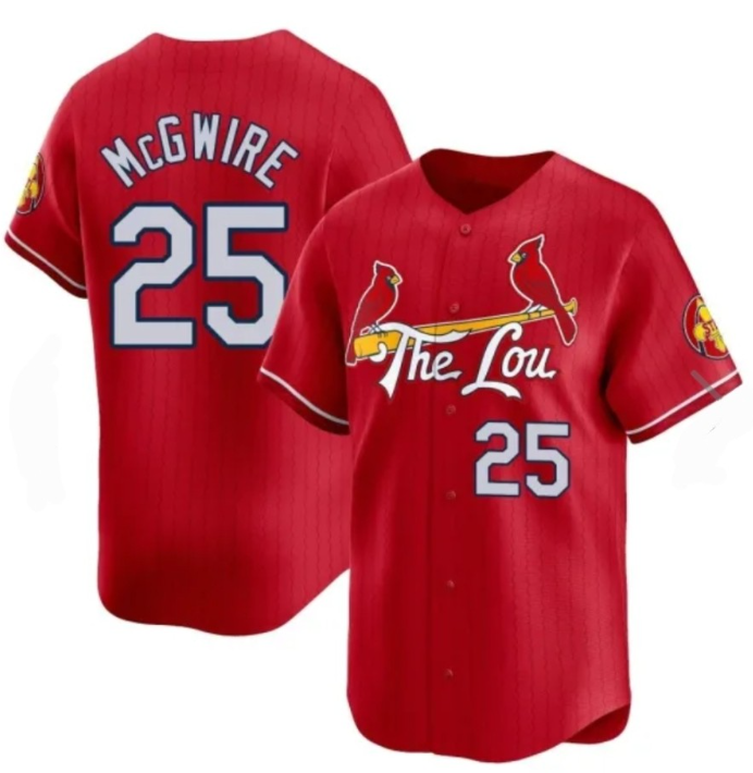 St. Louis Cardinals #25 Mark McGwire Red RONA City Connect Jersey