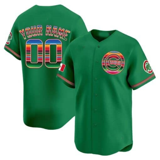 Custom Chicago Cubs Mexico Vapor Premier Limited Jersey ¨C Green RONA