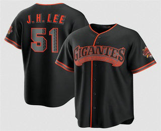San Francisco Giants #51 Jung Hoo Lee Black RONA 2026 Alternate Stadium Stitched Jersey