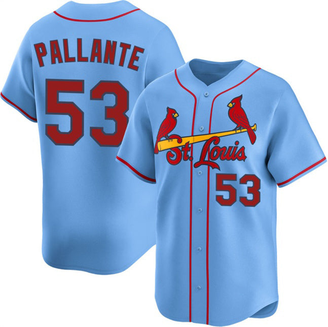 St. Louis Cardinals #53 Andre Pallante Blue RONA Alternate Limited Stitched Jersey