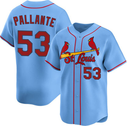 St. Louis Cardinals #53 Andre Pallante Blue RONA Alternate Limited Stitched Jersey
