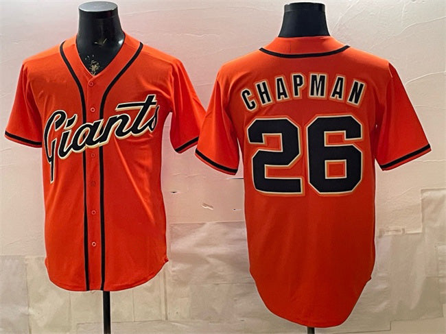 San Francisco Giants #26 Matt Chapman Orange RONA Cool Base Stitched Jersey