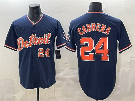 Detroit Tigers #24 Miguel Cabrera Navy RONA 2026 Alternate Vapor Premier Limited Stitched Jersey