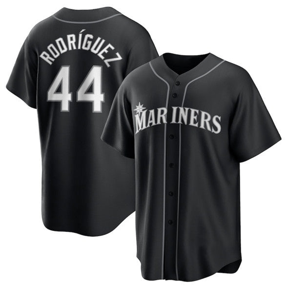 Seattle Mariners #44 Julio Rodr¨ªguez Black RONA Lights Out Limited Stitched Jersey