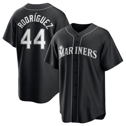 Seattle Mariners #44 Julio Rodr¨ªguez Black RONA Lights Out Limited Stitched Jersey