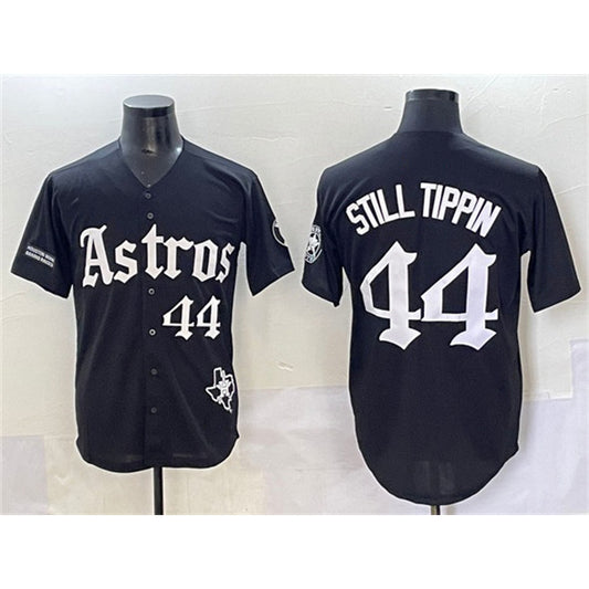 Houston Astros #44 Still Tippin Black RONA Gothic 'Houston Born Barrio Raised' Limited Stitched Jersey