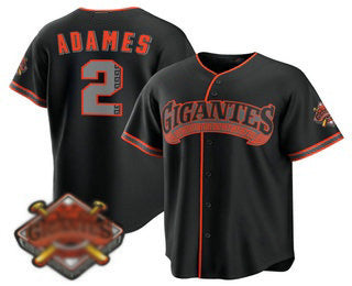 San Francisco Giants #2 Willy Adames Black RONA 2026 Alternate Stadium Stitched Jersey