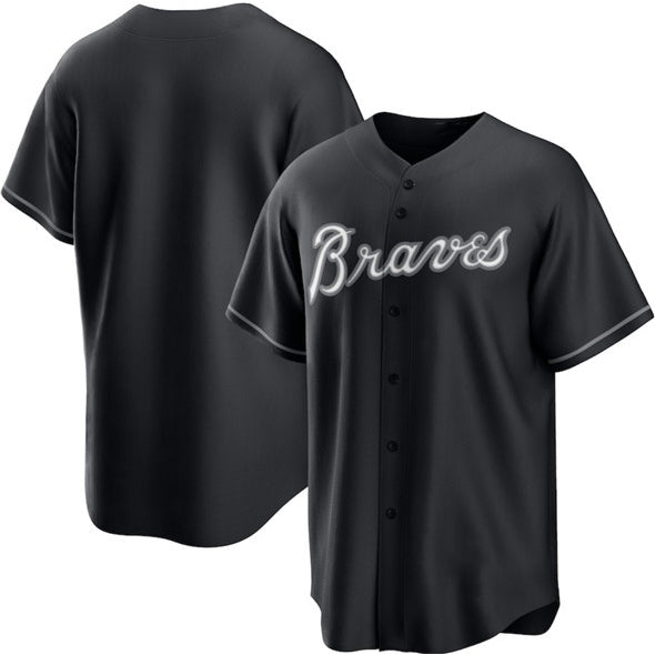 Atlanta Braves Blank Black RONA Lights Out Limited Stitched Jersey