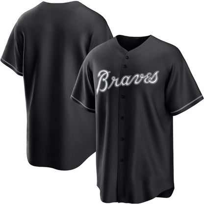 Atlanta Braves Blank Black RONA Lights Out Limited Stitched Jersey
