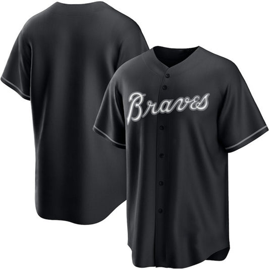 Atlanta Braves Blank Black RONA Lights Out Limited Stitched Jersey