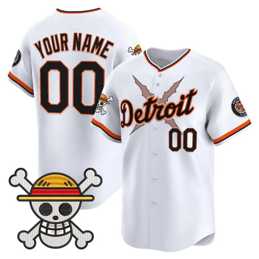 Custom Detroit Tigers x One Piece White RONA Vapor Premier Limited Jersey - Stitched