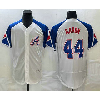 Atlanta Braves #44 Hank Aaron White RONA 2023 City Connect Flex Base Stitched Jersey