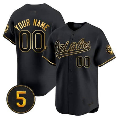 Custom Baltimore Orioles Robinson Patch Vapor Premier Limited Jersey ¨C Black RONA