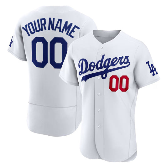 Custom Los Angeles Dodgers White RONA Home Authentic Jersey