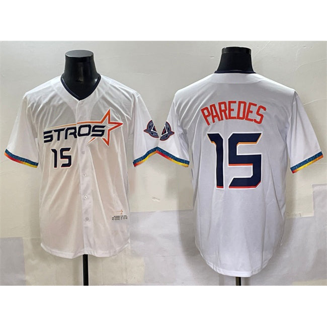 Houston Astros #15 Isaac Paredes White RONA 2025 City Connect Limited Stitched Jersey
