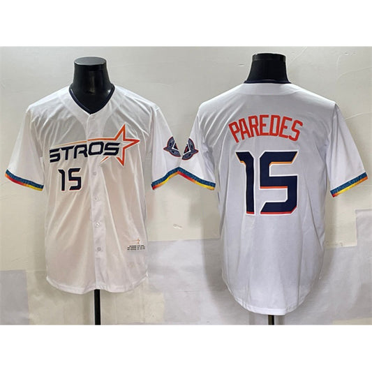 Houston Astros #15 Isaac Paredes White RONA 2025 City Connect Limited Stitched Jersey