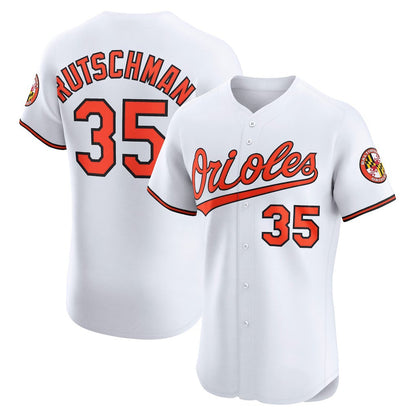 Baltimore Orioles #35 Adley Rutschman White RONA Home Elite Jersey