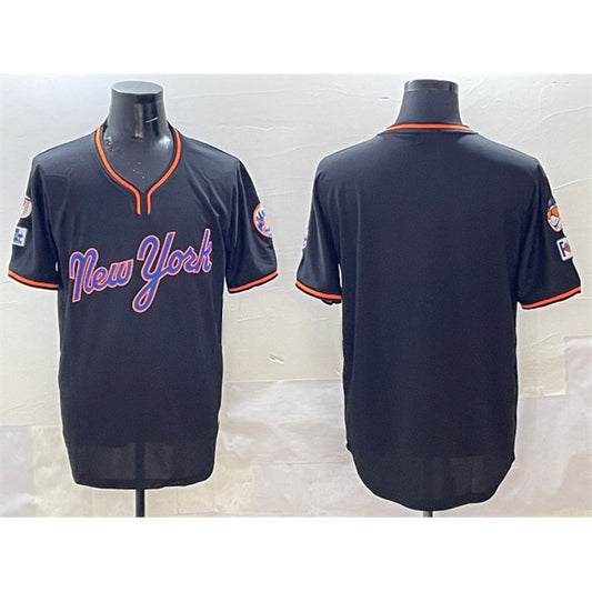 New York Mets Blank Black RONA 2025 Spring Training Stitched Jersey