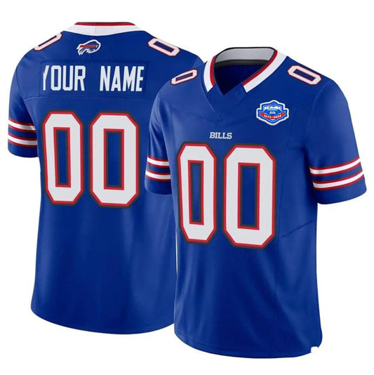 Custom B.Bills Active Player Blue RONA 2025 F.U.S.E. With Farewell Patch Vapor Untouchable Limited Stitched Jersey