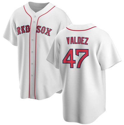 Boston Red Sox #47 Enmanuel Valdez White RONA Cool Base Stitched Jersey
