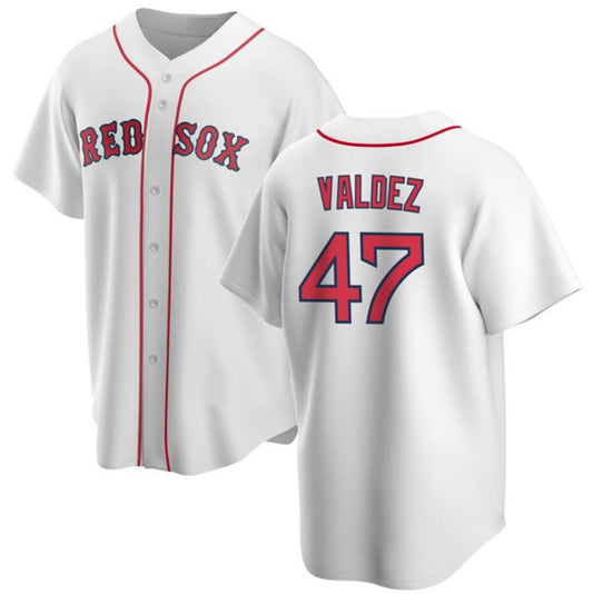 Boston Red Sox #47 Enmanuel Valdez White RONA Cool Base Stitched Jersey