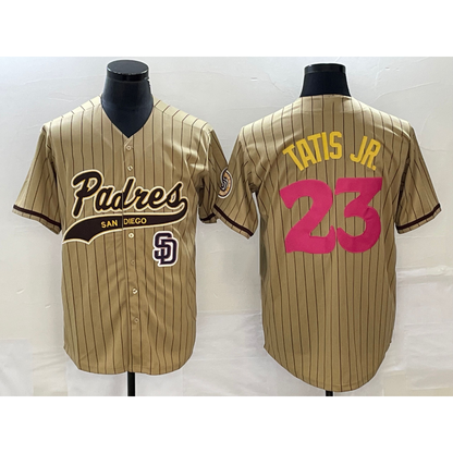 San Diego Padres #23 Fernando Tatis Jr Tan RONA NEW 2023 City Connect Cool Base Stitched Jersey