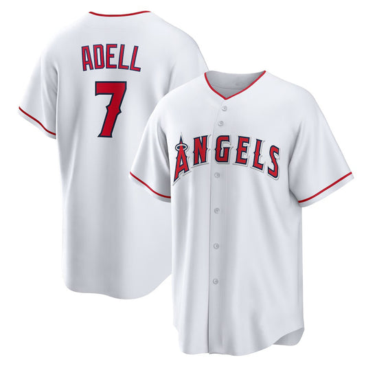 Los Angeles Angels #7 Jo Adell White RONA Home Replica Jersey
