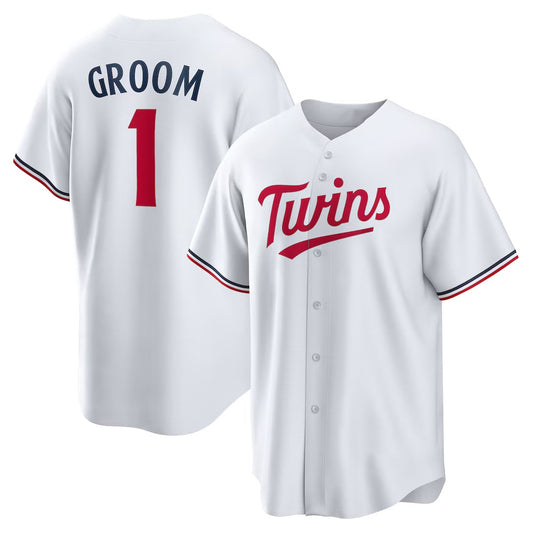 Minnesota Twins #1 Groom White RONA Home Replica Jersey