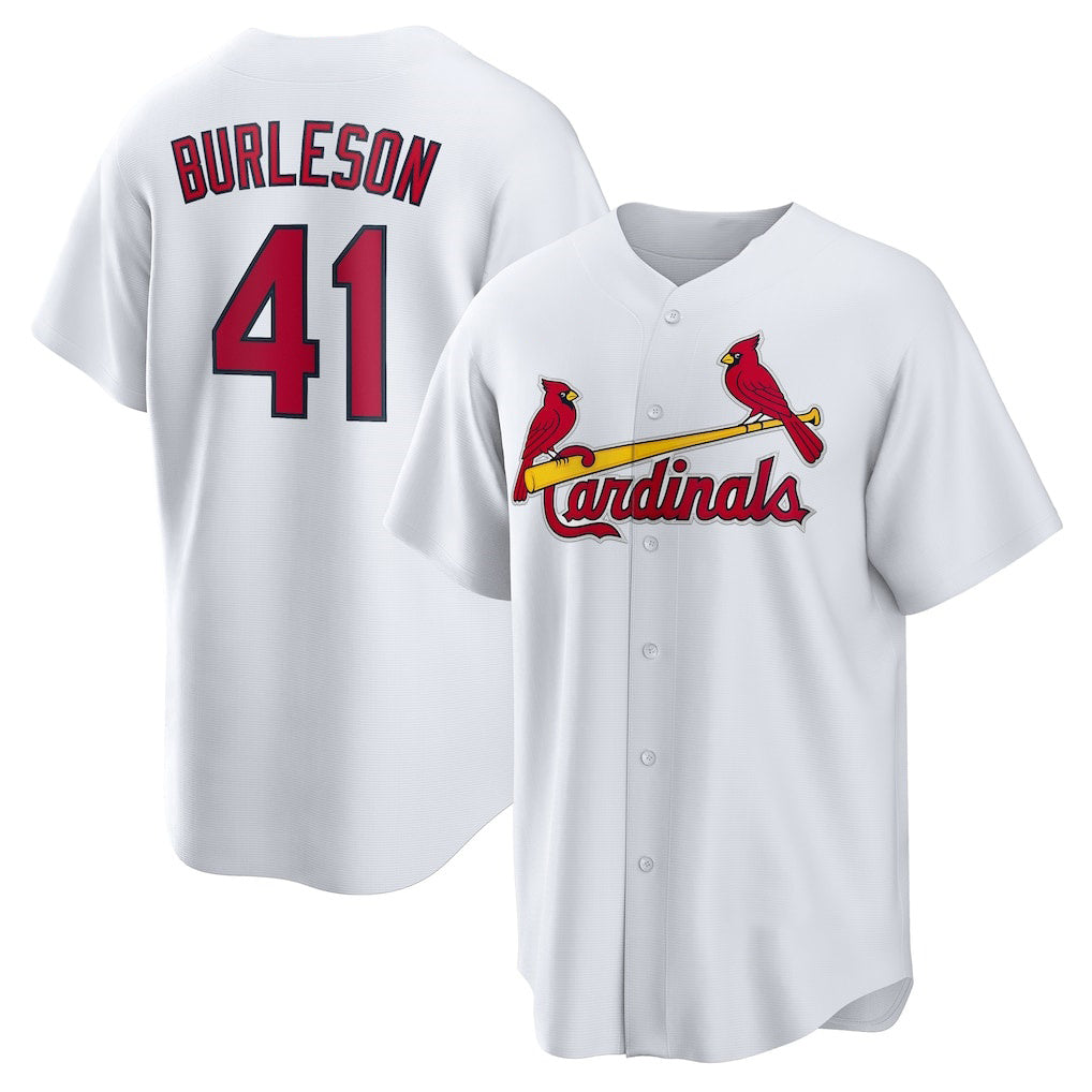 St. Louis Cardinals #41 Alec Burleson White RONA Home Replica Jersey