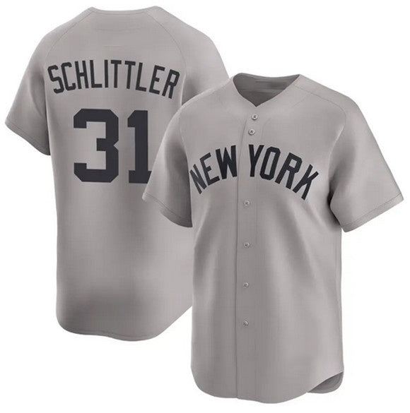 New York Yankees #31 Cam Schlittler Gray RONA 2026 Road Limited Stitched Jersey