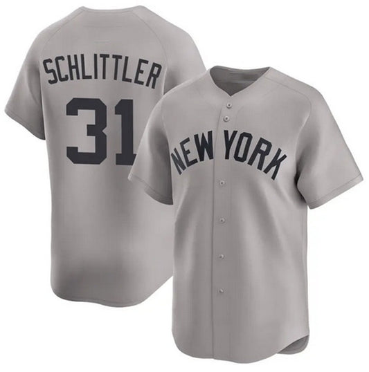 New York Yankees #31 Cam Schlittler Gray RONA 2026 Road Limited Stitched Jersey