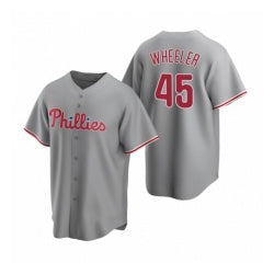 Philadelphia Phillies #45 Zack Wheeler Gray RONA Road Stitched Jersey