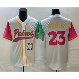 San Diego Padres #23 Fernando Tatis Jr Number White RONA NEW 2023 City Connect Cool Base Stitched Jersey 2