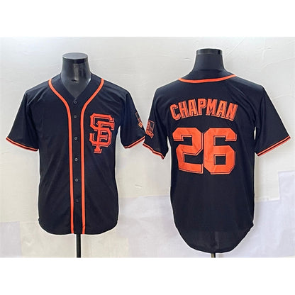 San Francisco Giants #26 Matt Chapman Black RONA Cool Base Stitched Jersey