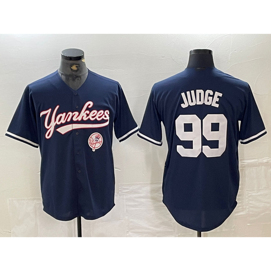 New York Yankees #99 Aaron Judge Navy RONA With Patch Cool Base Stitched Jersey