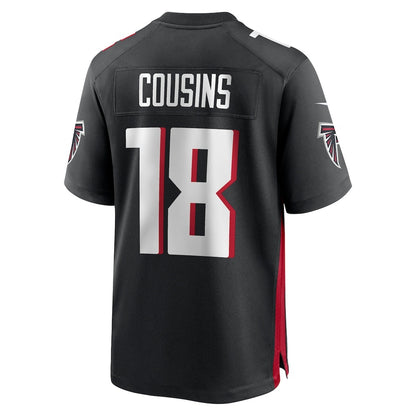 A.Falcons #18 Kirk Cousins Black RONA Game Player Jersey