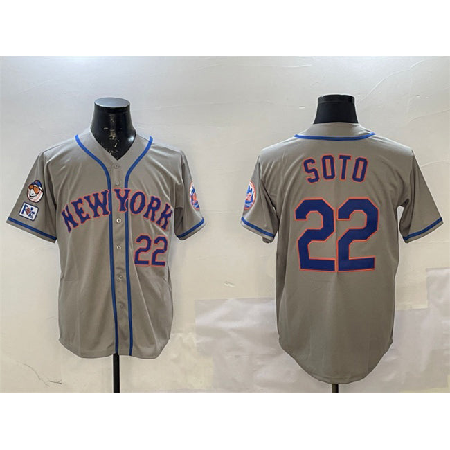 New York Mets #22 Juan Soto Grey RONA 2025 Spring Training Alternate Limited Stitched Jersey