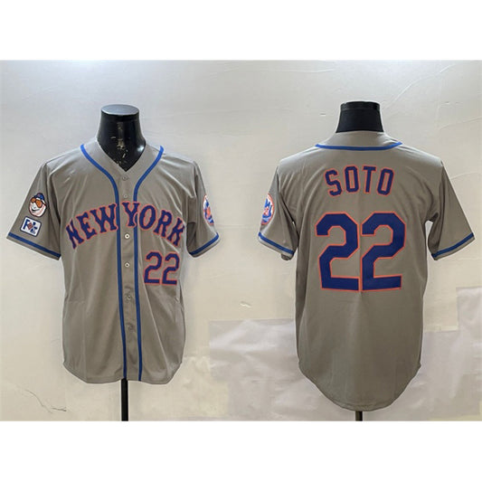 New York Mets #22 Juan Soto Grey RONA 2025 Spring Training Alternate Limited Stitched Jersey