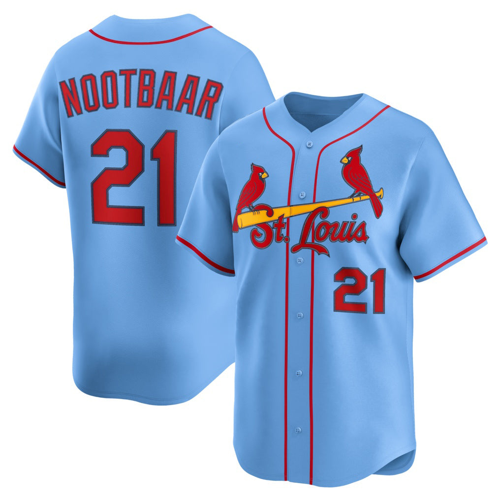 St. Louis Cardinals #21 Lars Nootbaar Light Blue RONA Alternate Limited Jersey